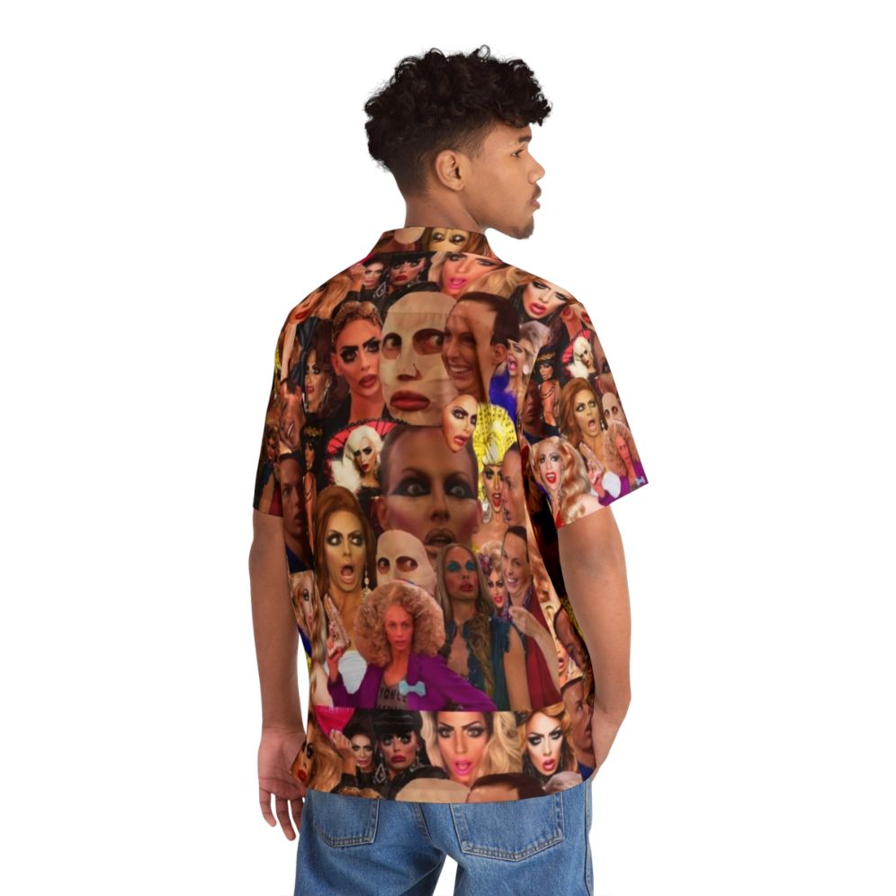 Alyssa Edwards Collage Hawaiian Shirt - Flat lay