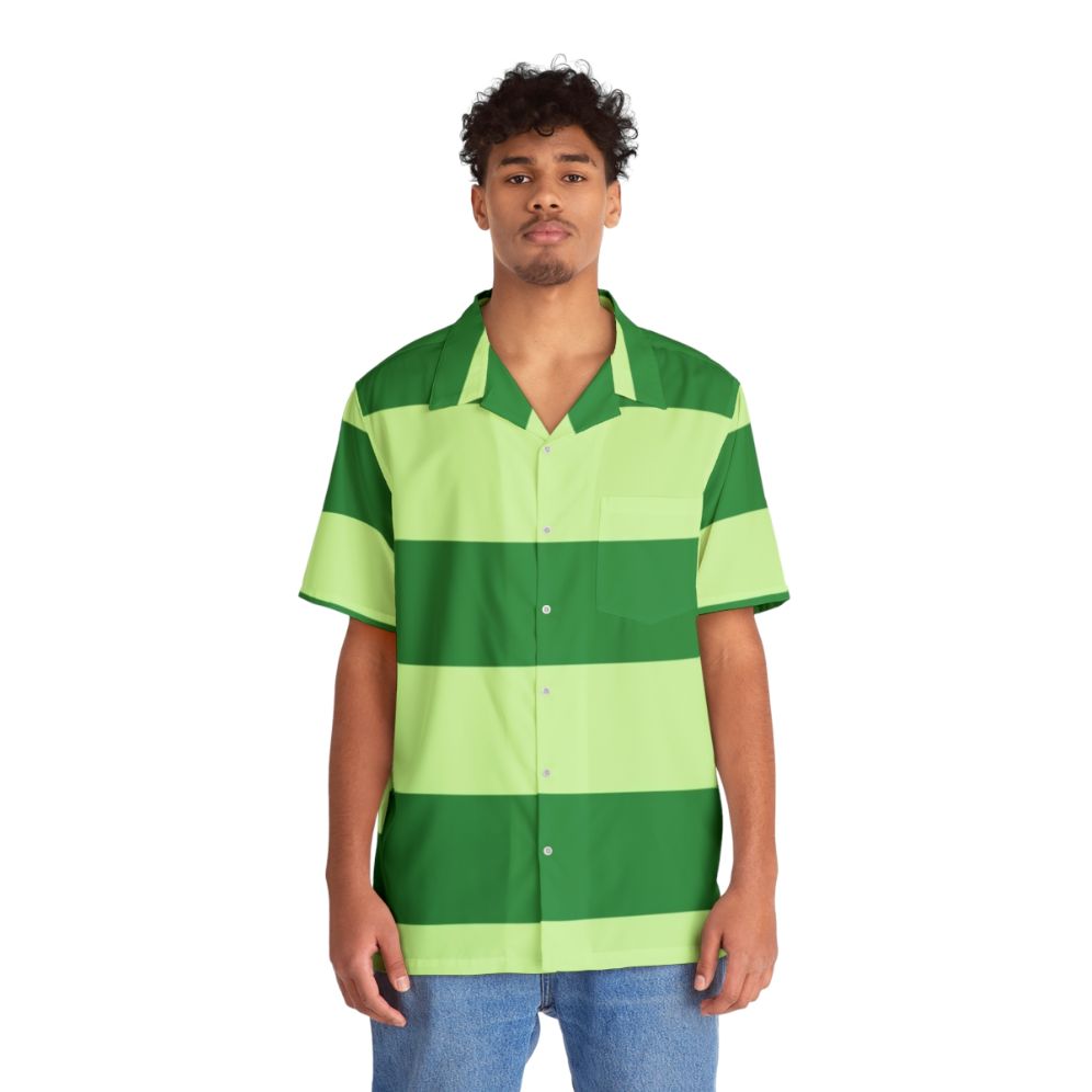 Blue's Clues Inspired Green Hawaiian Shirt - People Front