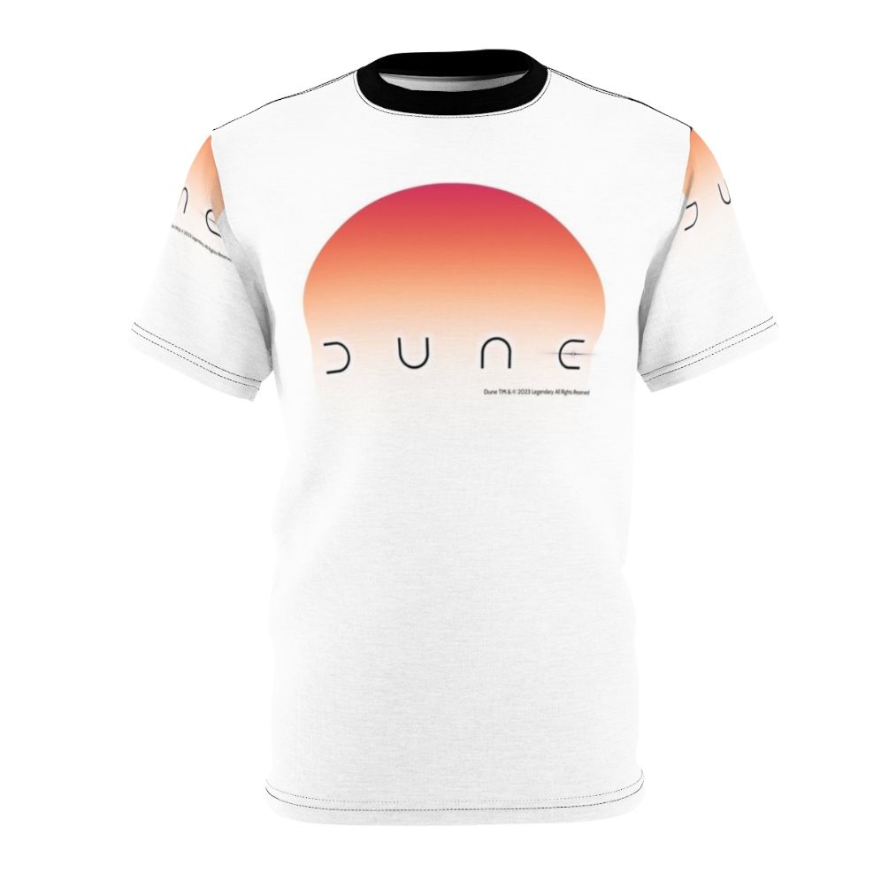 Dune-inspired science fiction desert sun all-over print t-shirt