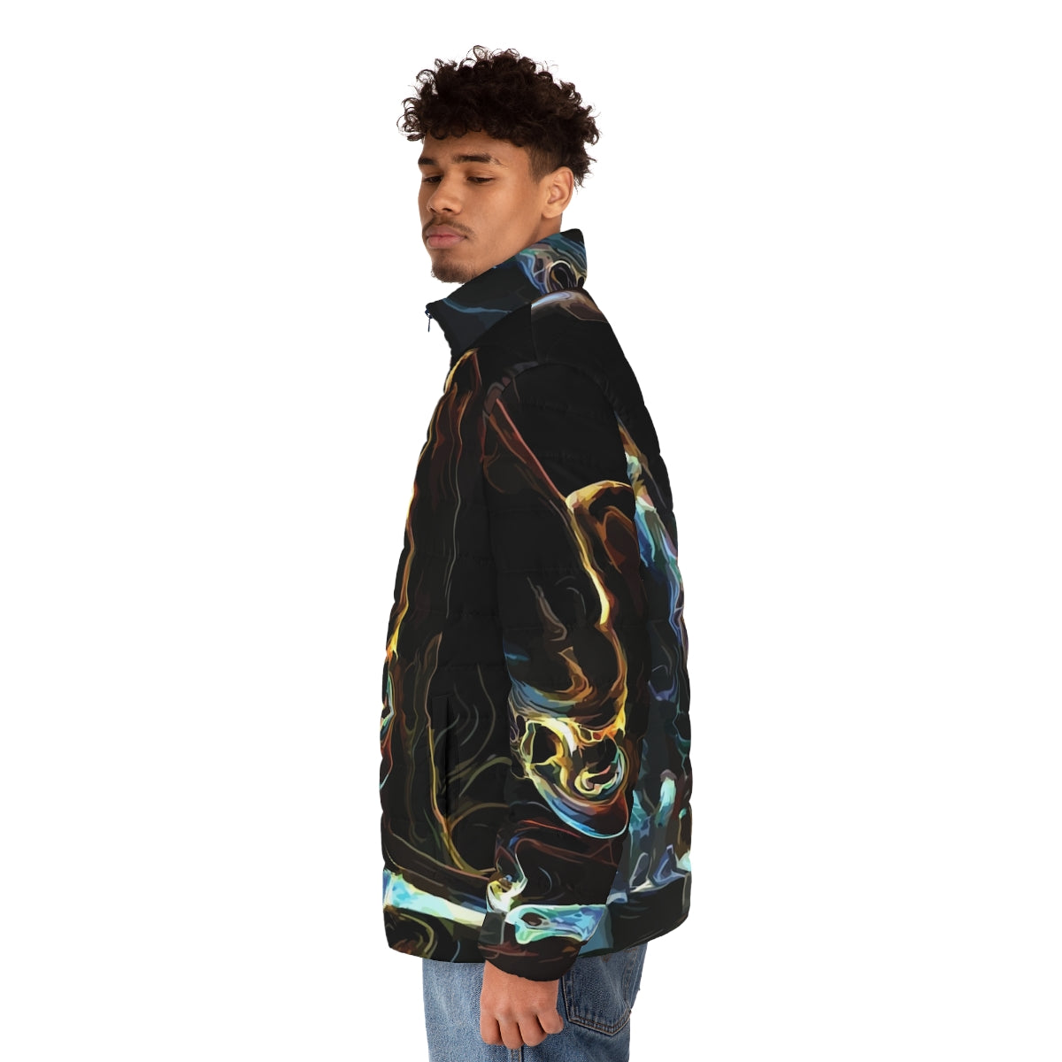 Spectre Alien Puffer Jacket - Futuristic sci-fi inspired fashion - men side left