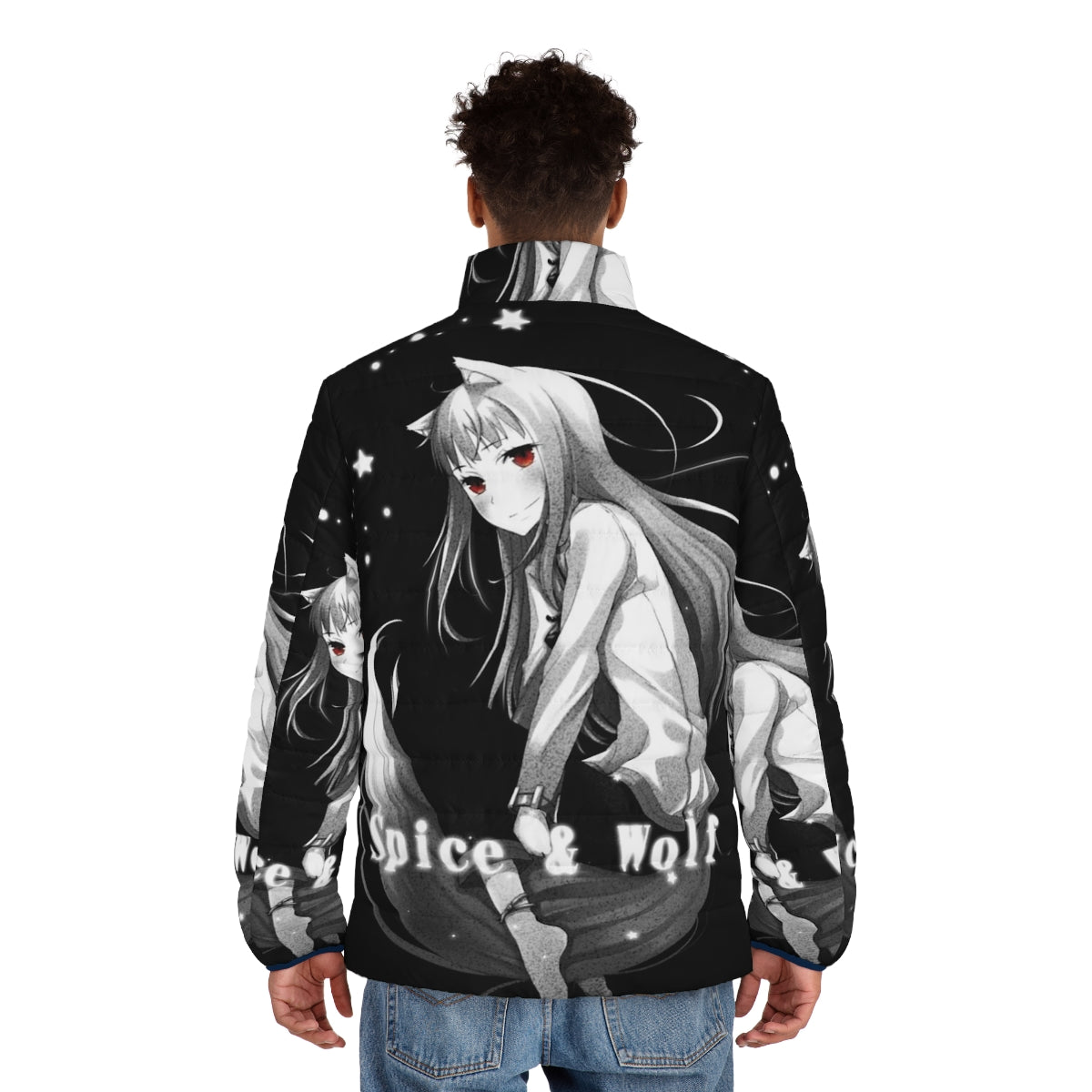 Nuar Night Puffer Jacket inspired by the anime Spice and Wolf - men back