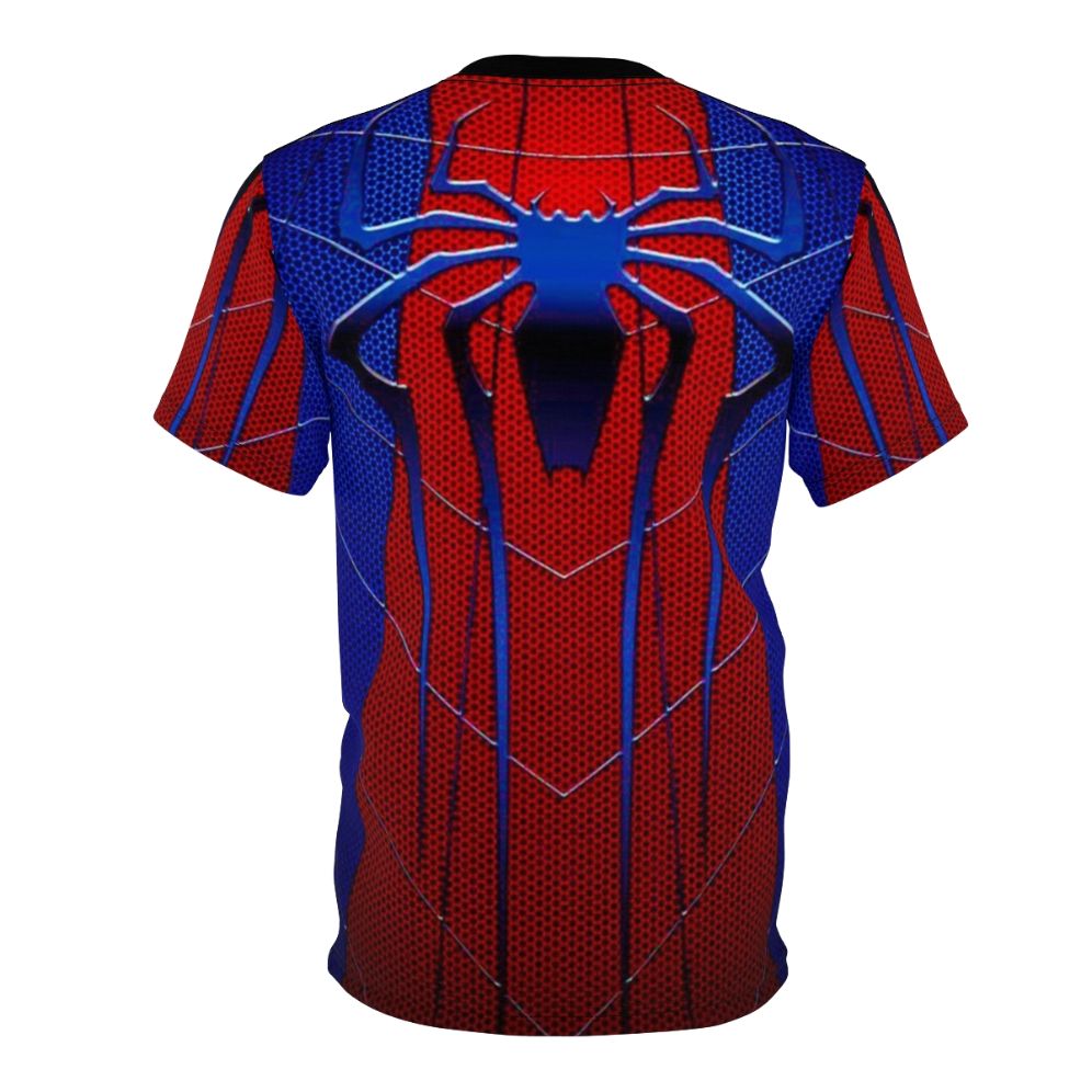 Traditional art-inspired spider web design on a high-quality t-shirt for Spider-Man fans - Back