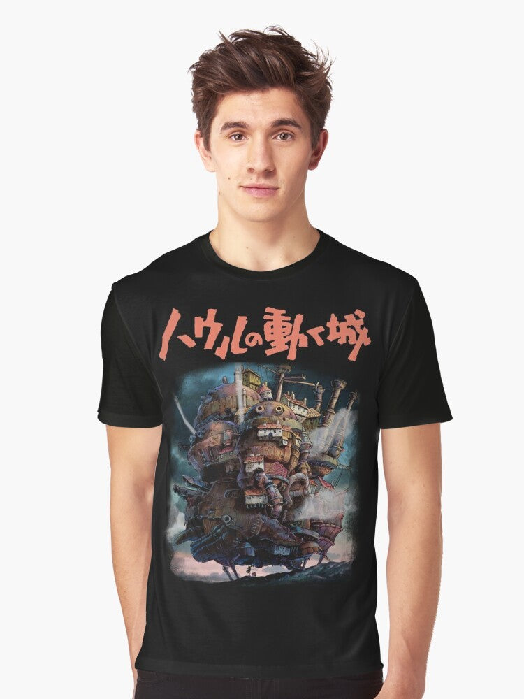 Kosmos Howls Moving Castle Anime Graphic T-Shirt - Men