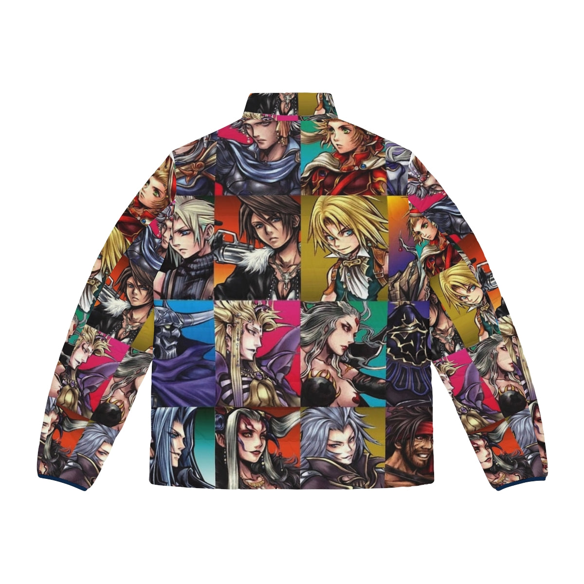 Final Fantasy Puffer Jacket featuring iconic characters and designs - Back