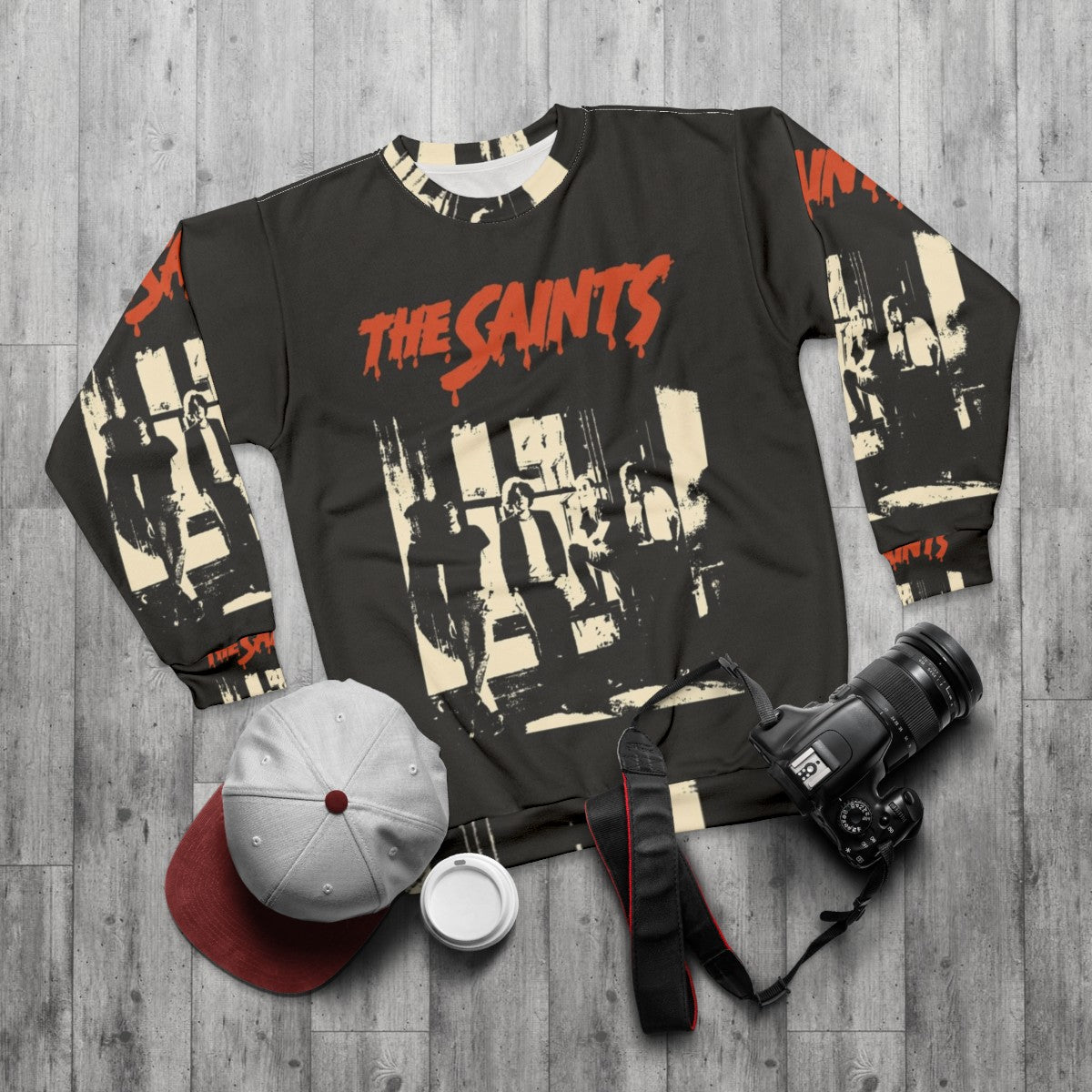 The Saints Punk Rock Sweatshirt - flat lay