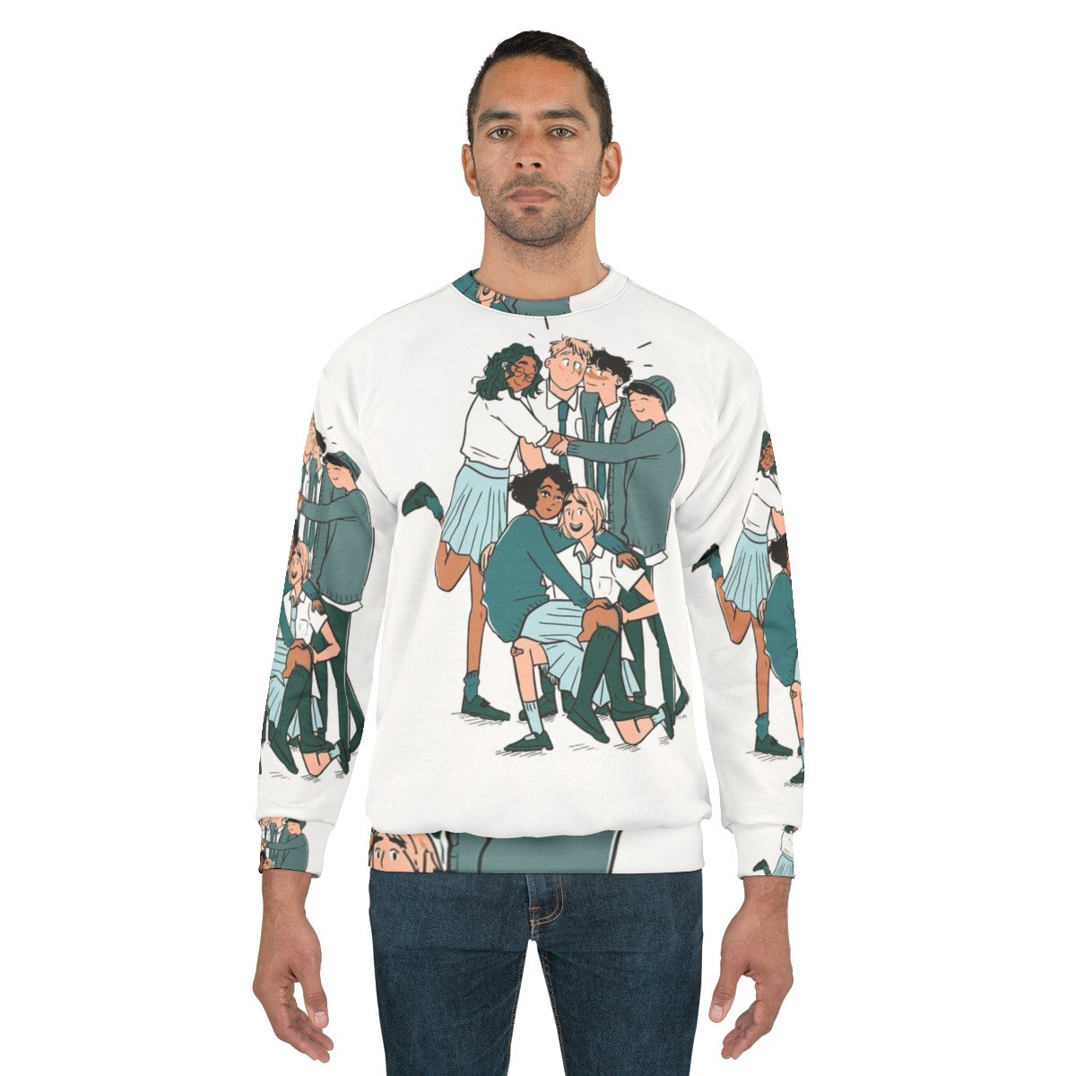 Heartstopper inspired LGBT pride sweatshirt - men