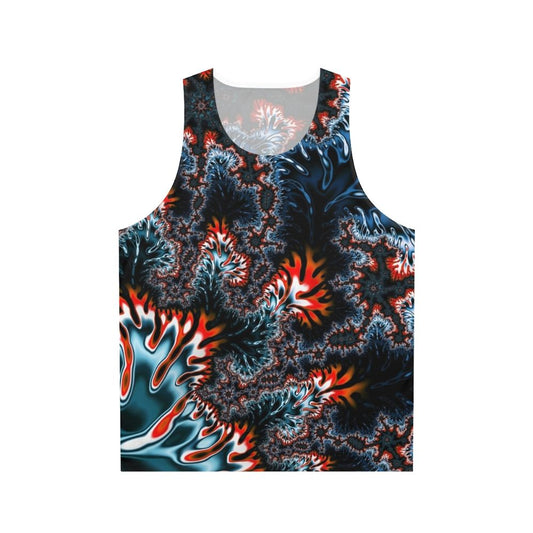 Coral fractal abstract design unisex tank top