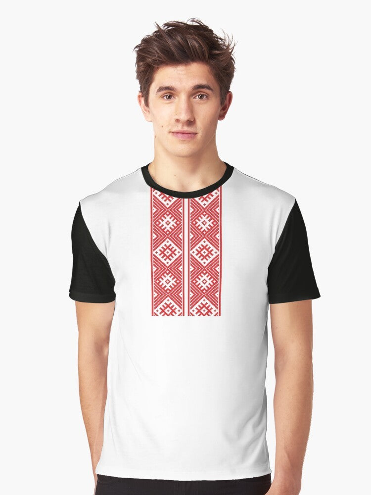 Belarusian ornament "Symbol of Jaryla" graphic t-shirt - Men