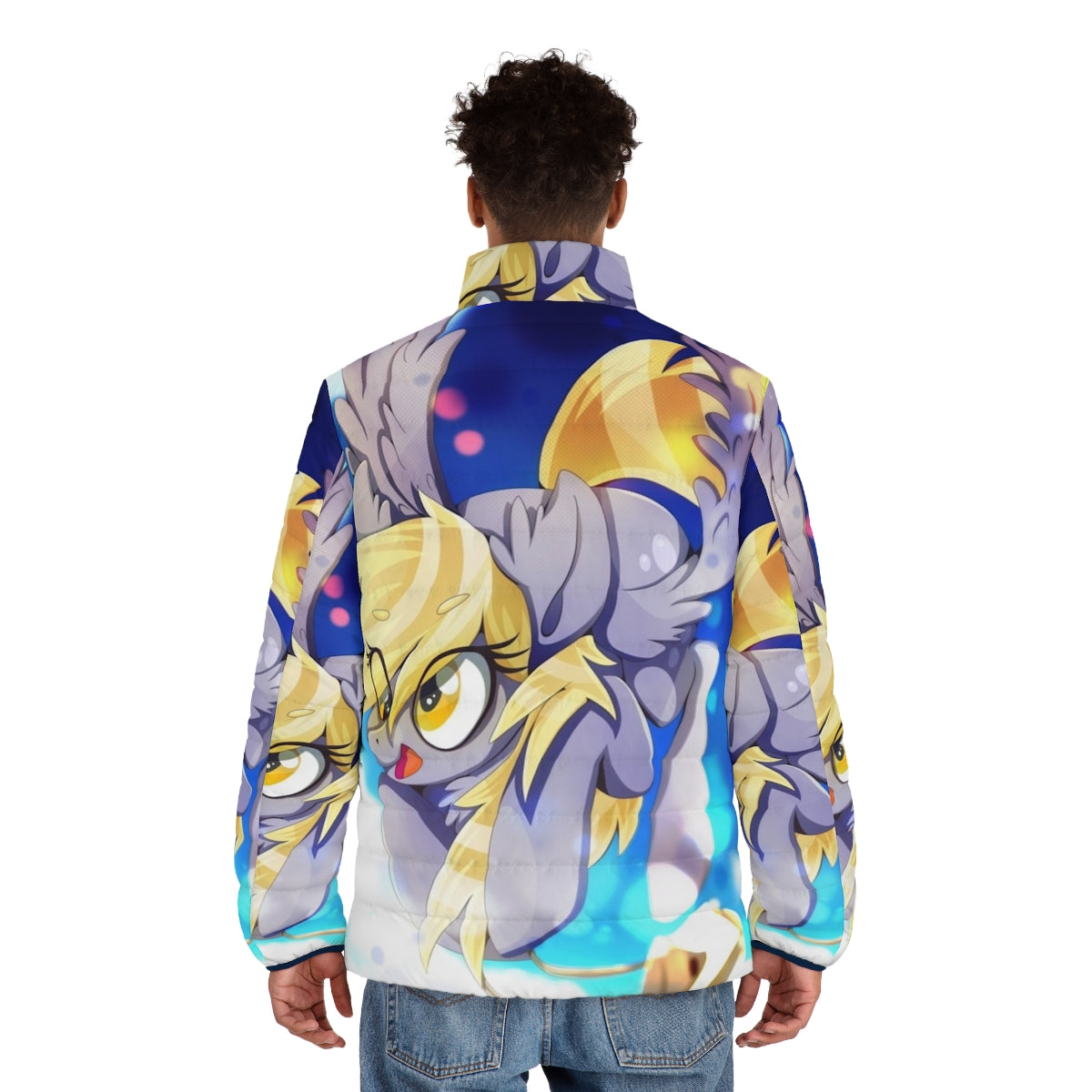 Derpy Hooves My Little Pony Pegasus Puffer Jacket - men back