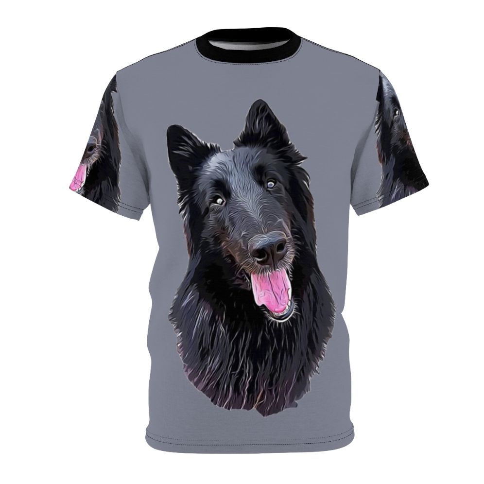 Illustration of a beautiful black Belgian Shepherd Groenendael dog