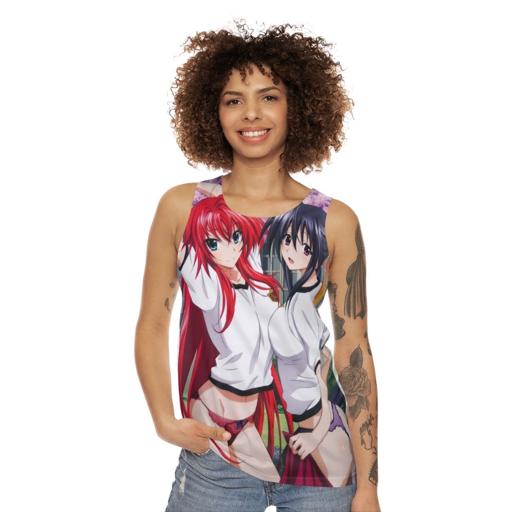 Rias and Akeno Anime Highschool DxD Unisex Tank Top - women