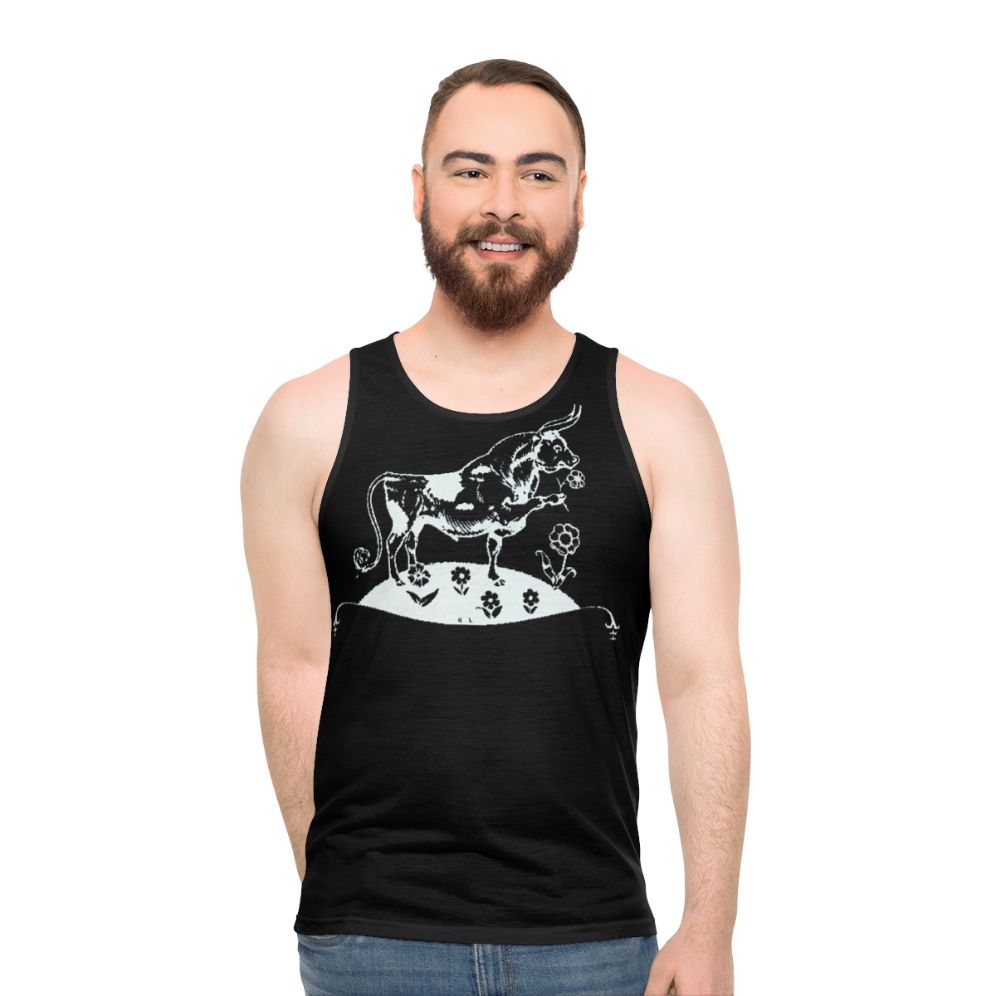 Ferdinand The Bull White Unisex Tank Top for Indie Rock Music Fans - men