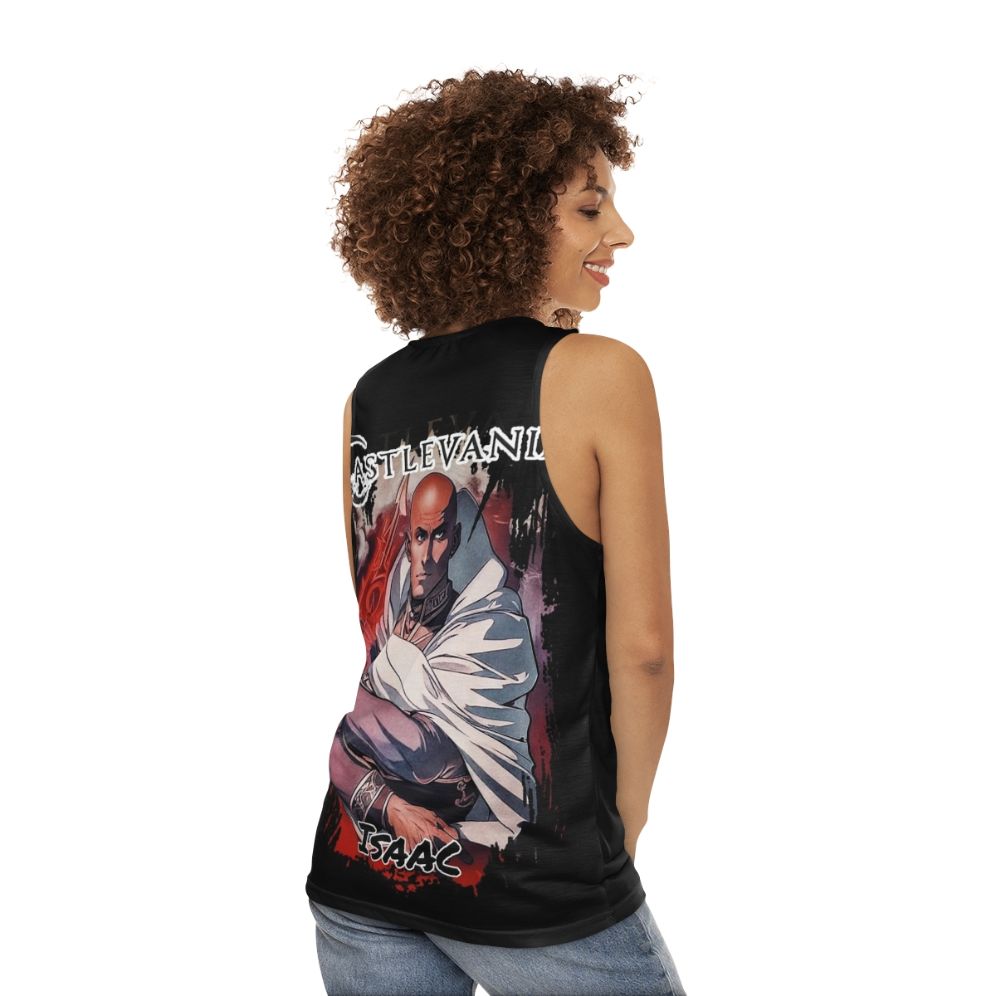 Castlevania Isaac Unisex Tank Top - women back