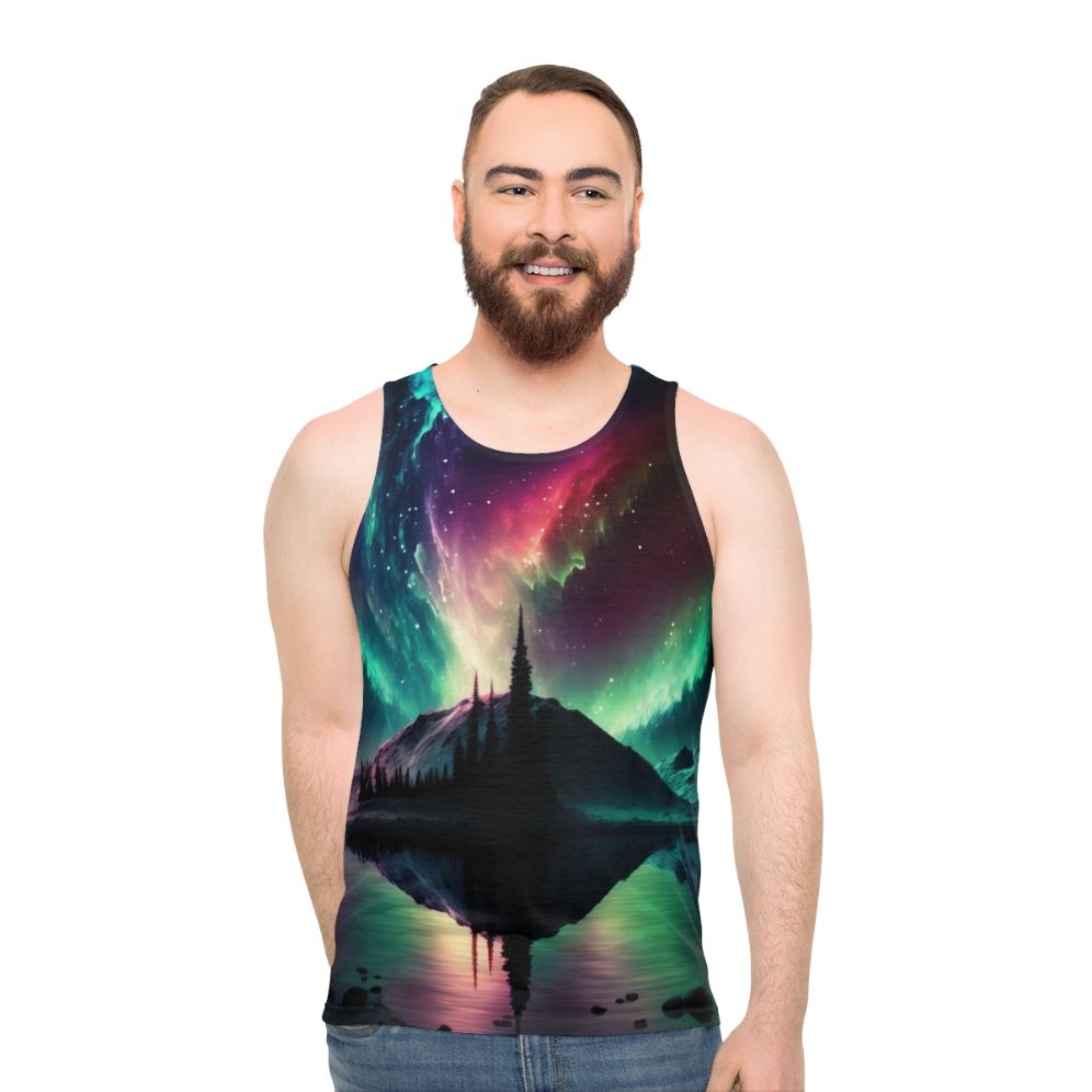 Aurora Borealis Unisex Tank Top - men