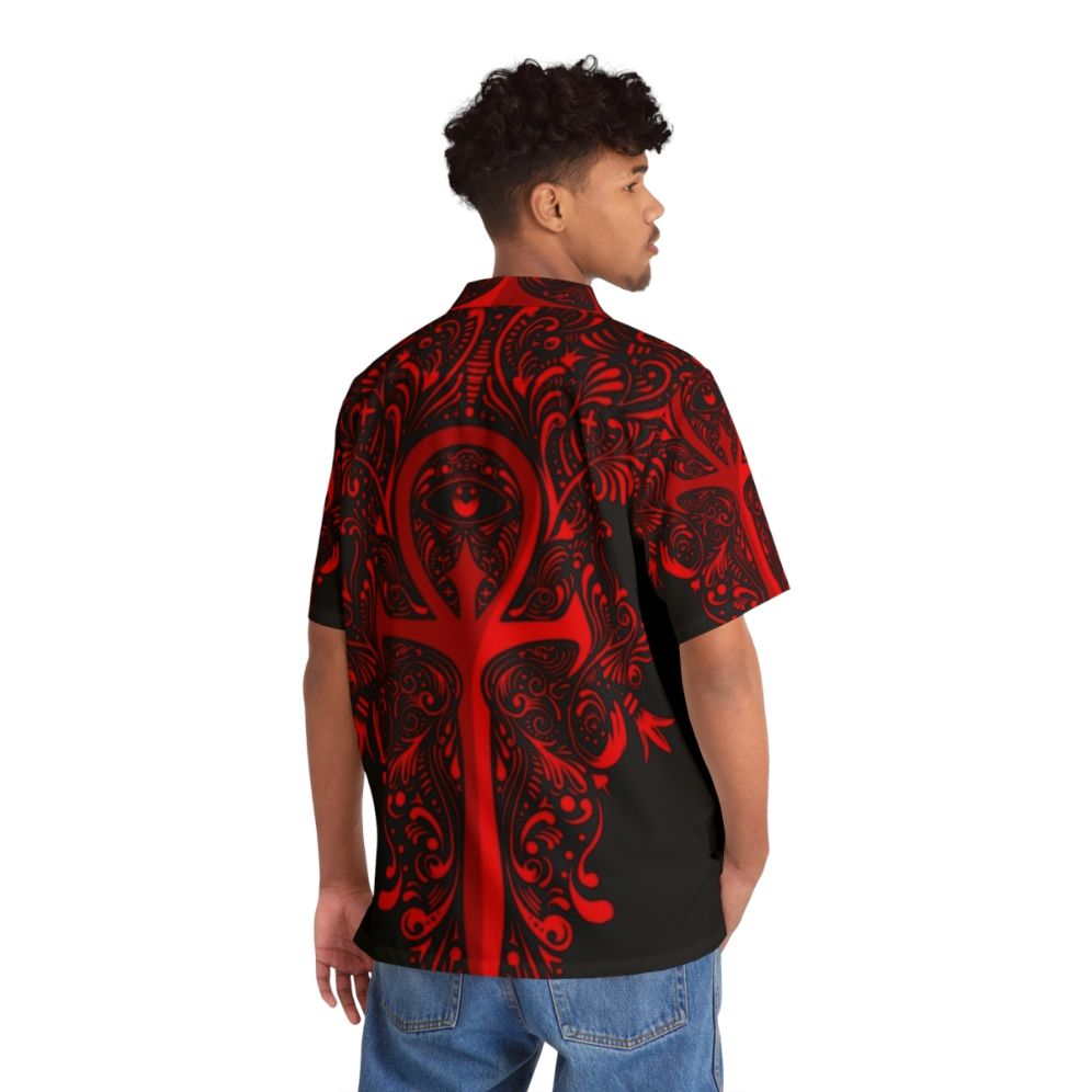 Masquerade Hawaiian Shirt featuring vampire and gothic elements - People Back