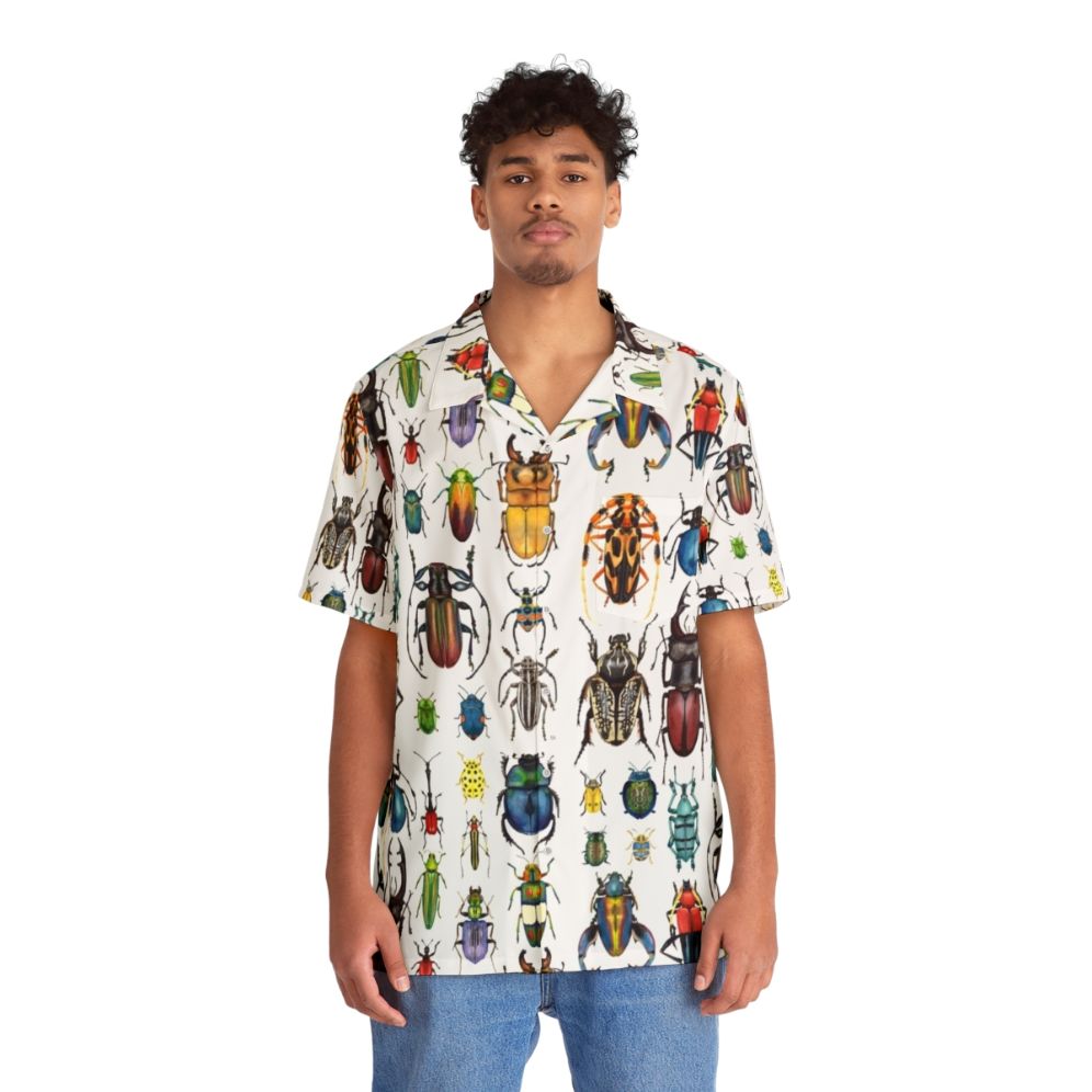 Beetle Collection Hawaiian Shirt featuring a vibrant nature-inspired design - People Front