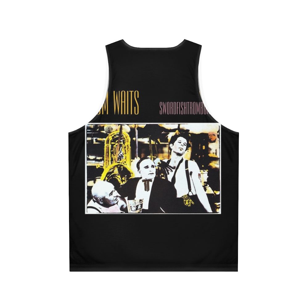 Swordfishtrombones unisex tank top with tom waits album artwork - Back