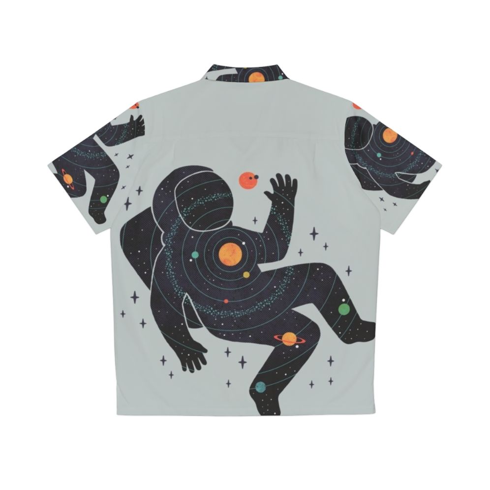 Cosmic Exploration Hawaiian Shirt with space-themed print - Back