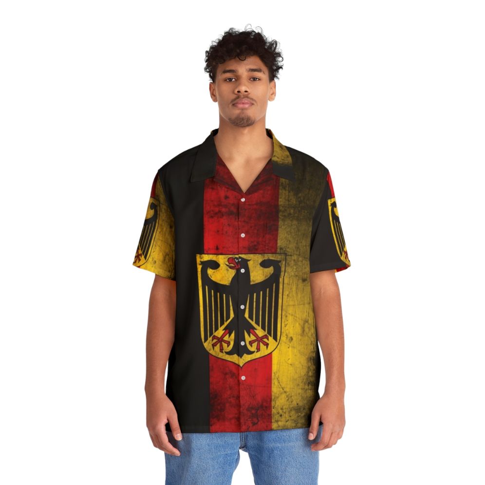 German flag eagle coat of arms Bundesadler Hawaiian shirt - People Front