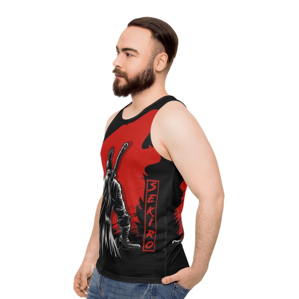 One armed wolf sekiro inspired unisex tank top - men side