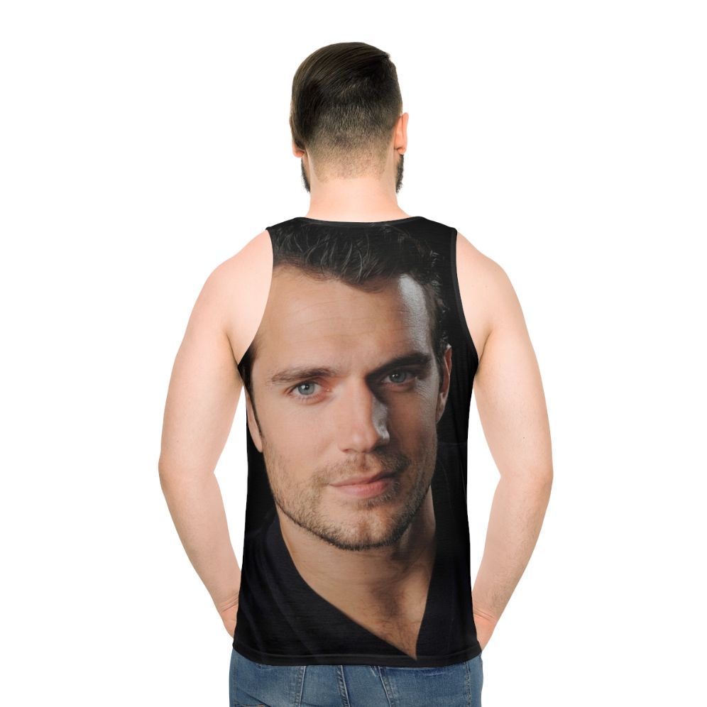 Henry Cavill Unisex Superhero Tank Top - men back