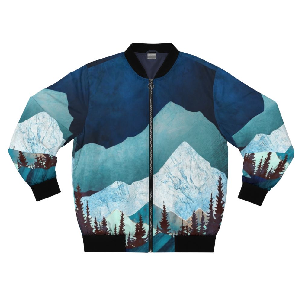 Moon Bay Bomber Jacket with nature-inspired abstract design