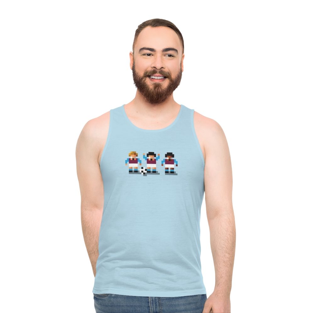 Retro gaming unisex tank top with football fan design - men