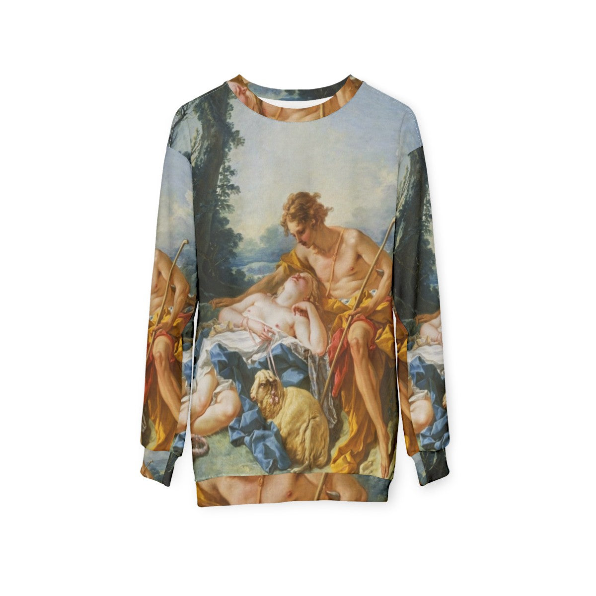 Francois Boucher Daphnis and Chloe Classic Literature Sweatshirt - hanging