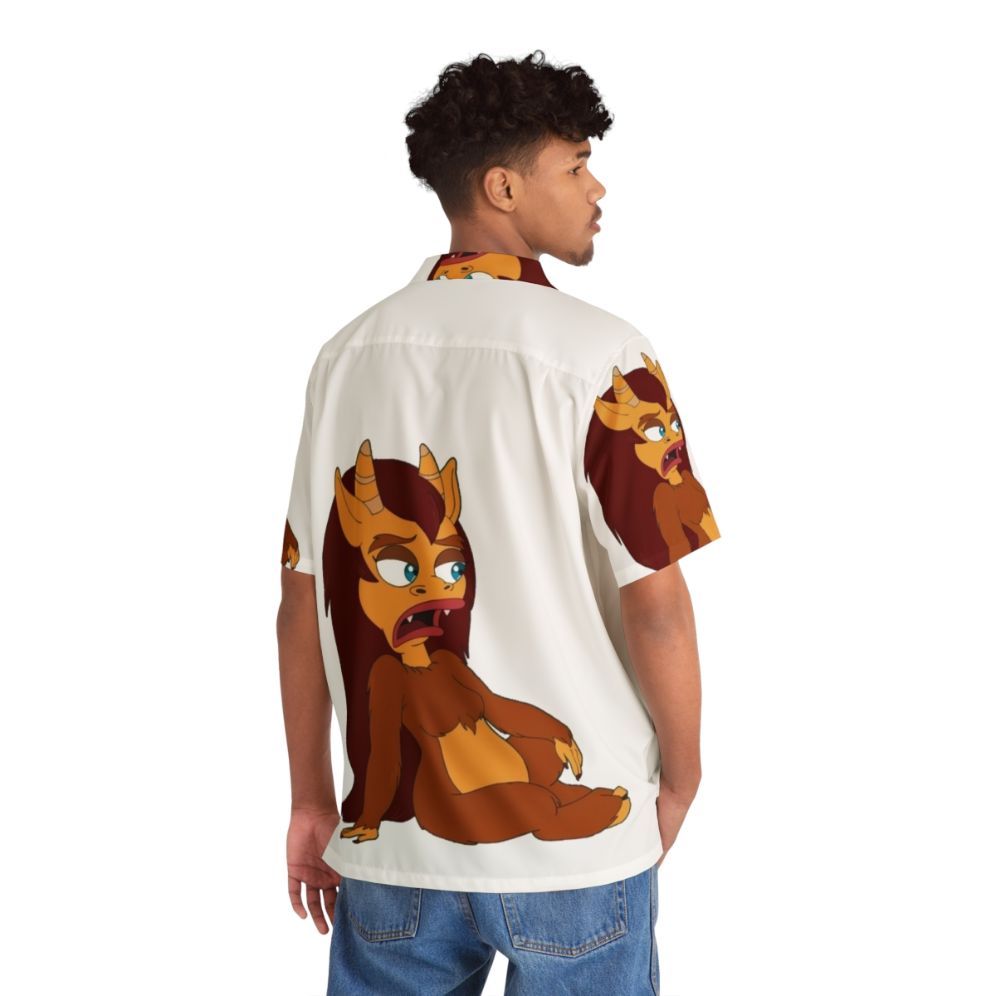 Big Mouth Connie The Hormone Monster Graphic Hawaiian Shirt - People Back