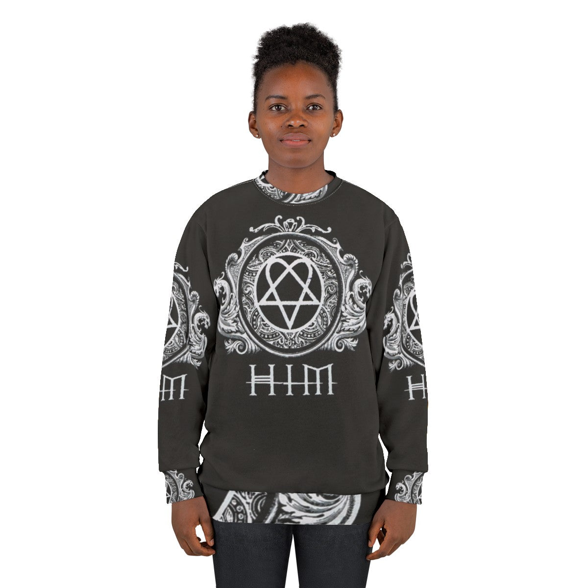 HIM band sweatshirt featuring the iconic heartagram logo - women