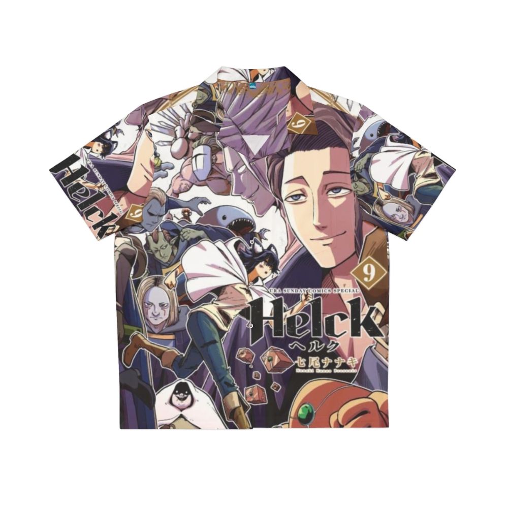 Helck Hawaiian Shirt featuring vibrant anime-style design