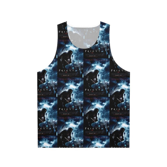 Vintage movie poster design unisex tank top