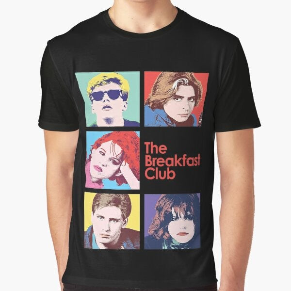 The Breakfast Club movie-inspired graphic t-shirt with 80s retro design