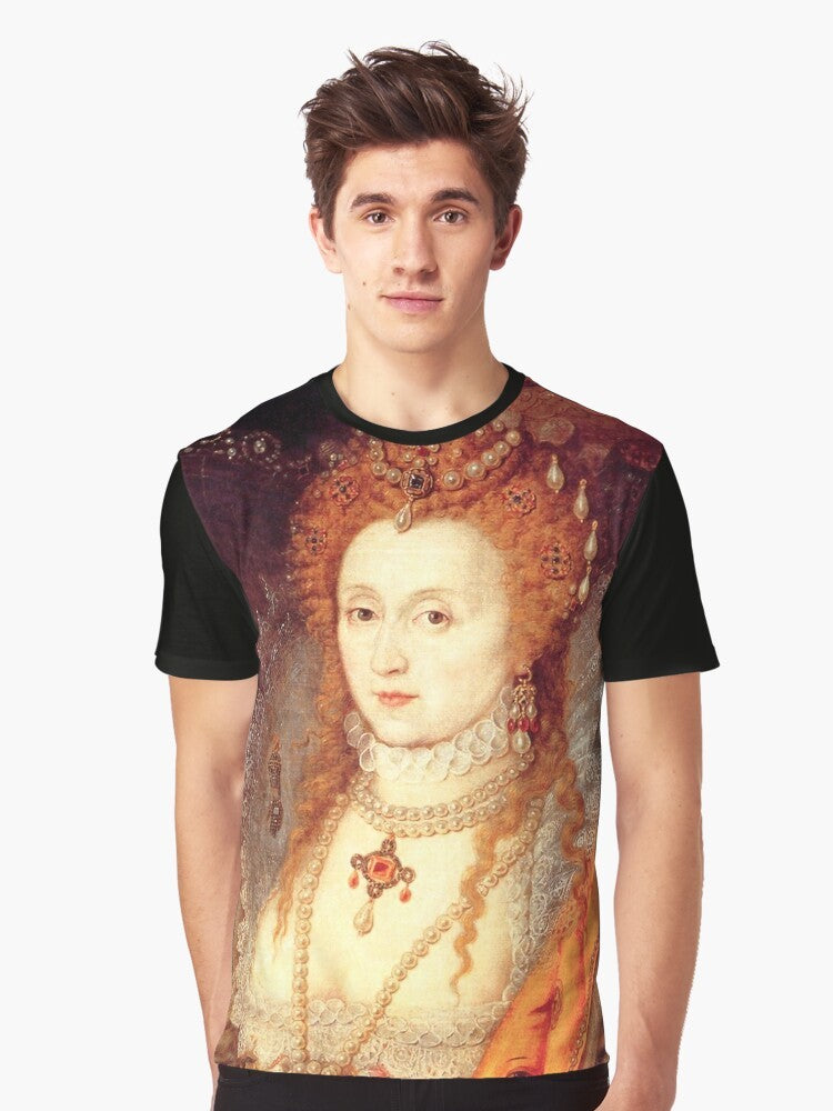 Graphic t-shirt featuring a portrait of Queen Elizabeth I of England - Men