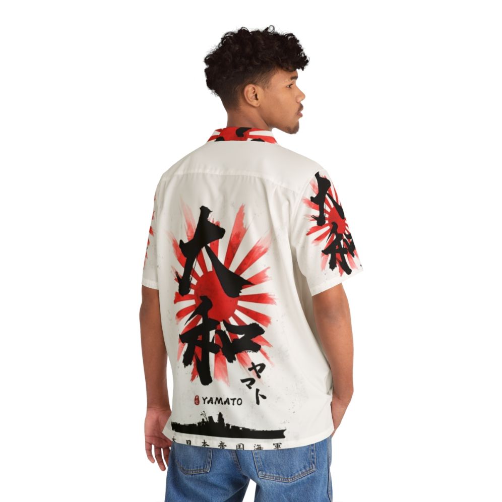 Person wearing an IJN Yamato Battleship Hawaiian shirt - People Back