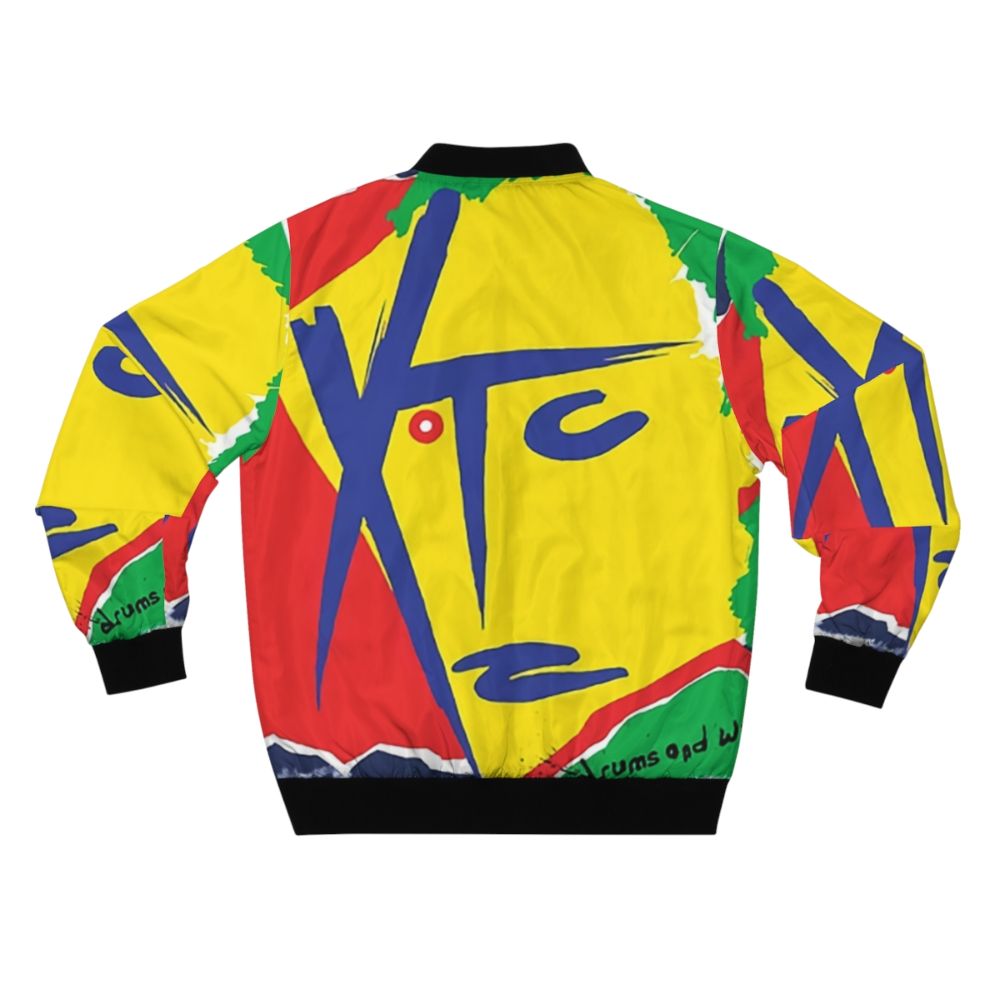 A bomber jacket featuring the XTC band logo and artwork - Back