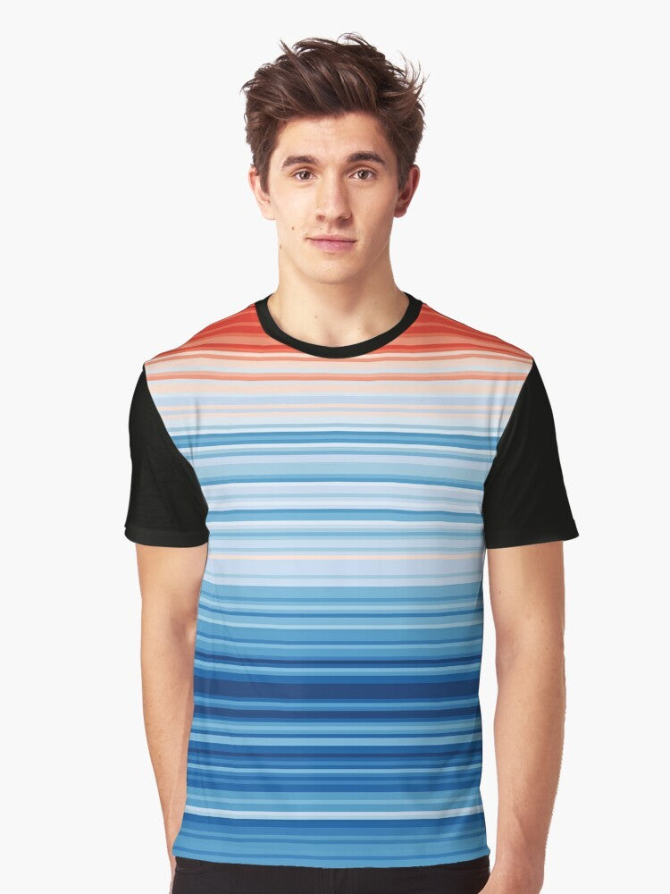 Climate Change Stripes Graphic T-Shirt for Science Geeks - Men