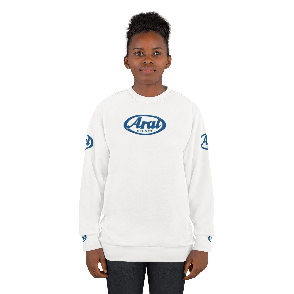 Blue motorsport-inspired sweatshirt - women