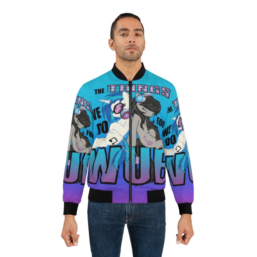 Vinyl Scratch DJ Pon3 Bomber Jacket featuring characters from My Little Pony: Friendship is Magic - Lifestyle