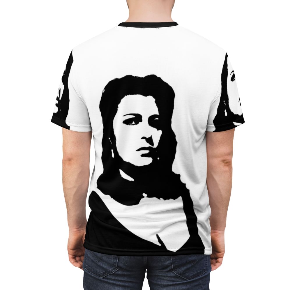 Pop art-style illustration of acclaimed Italian actress Anna Magnani - men back