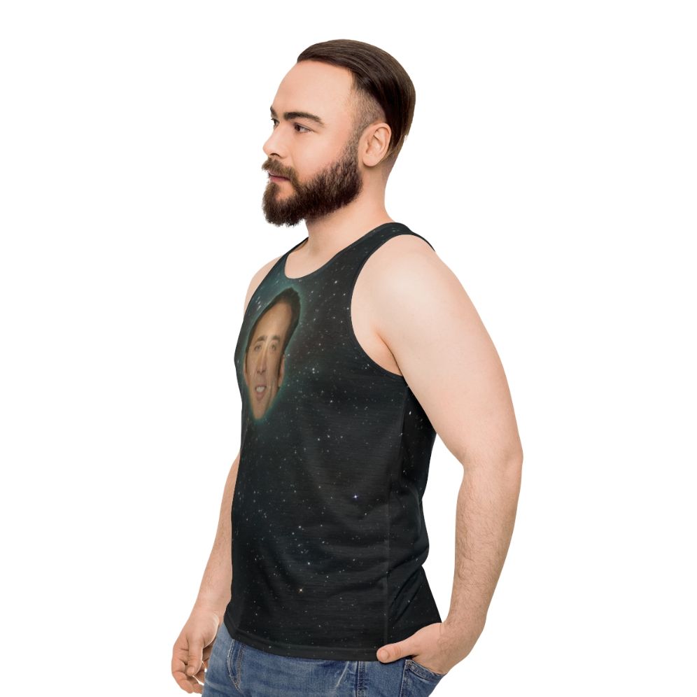 Nicolas Cage Unisex Tank Top - men side