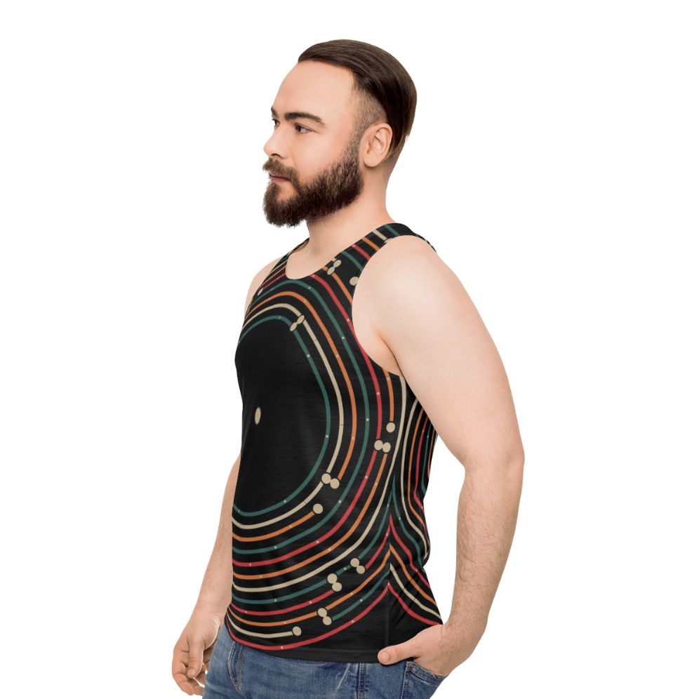 Vinyl music metro labyrinth tank top - men side