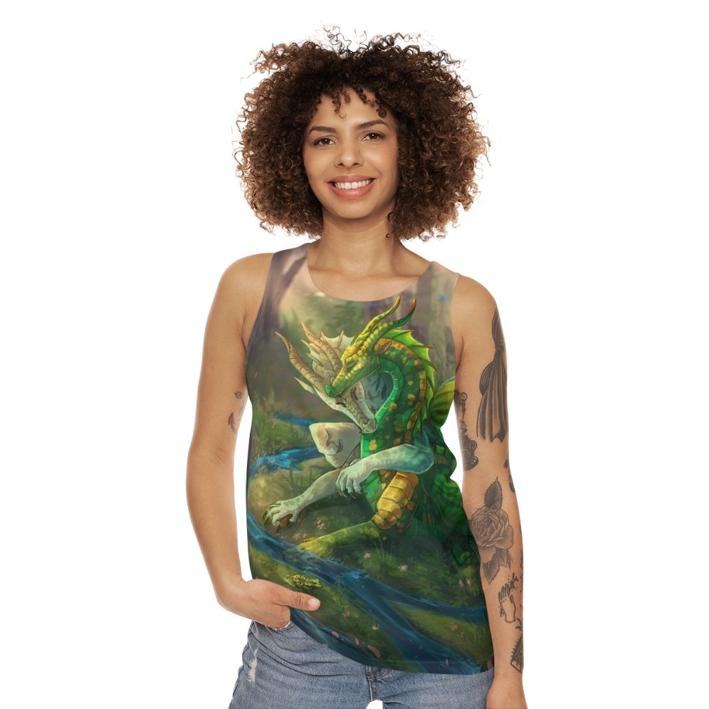 Sundew and Willow Fantasy Dragon Tank Top - women