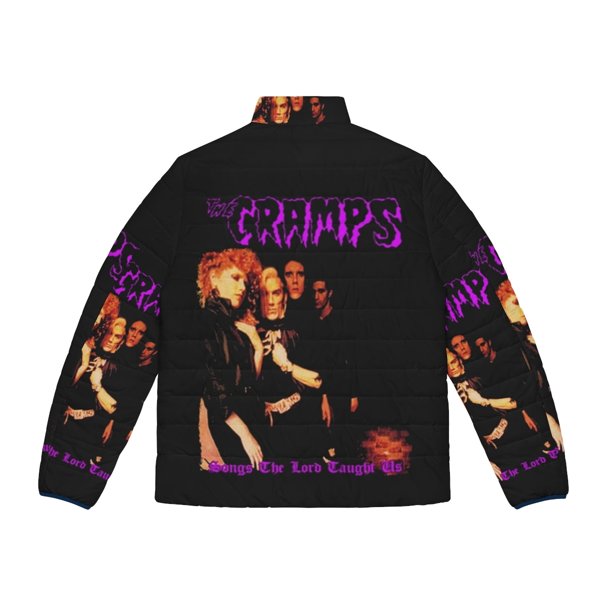 The Cramps Retro Puffer Jacket - Vintage 80s Punk Rock Band Merchandise - Back