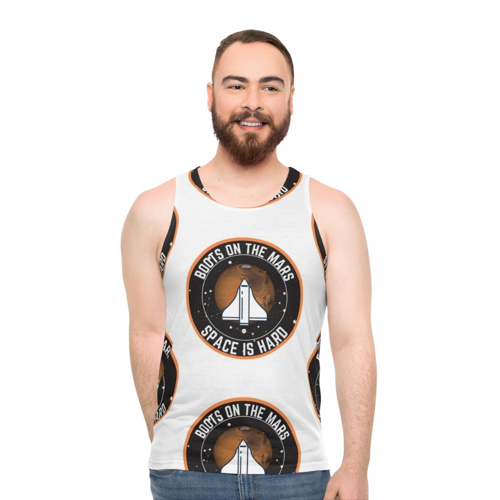 Space Force Boots on the Mars Unisex Tank Top - men