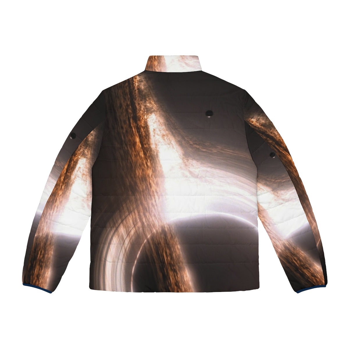 Interstellar Puffer Jacket with Futuristic Space Design - Back