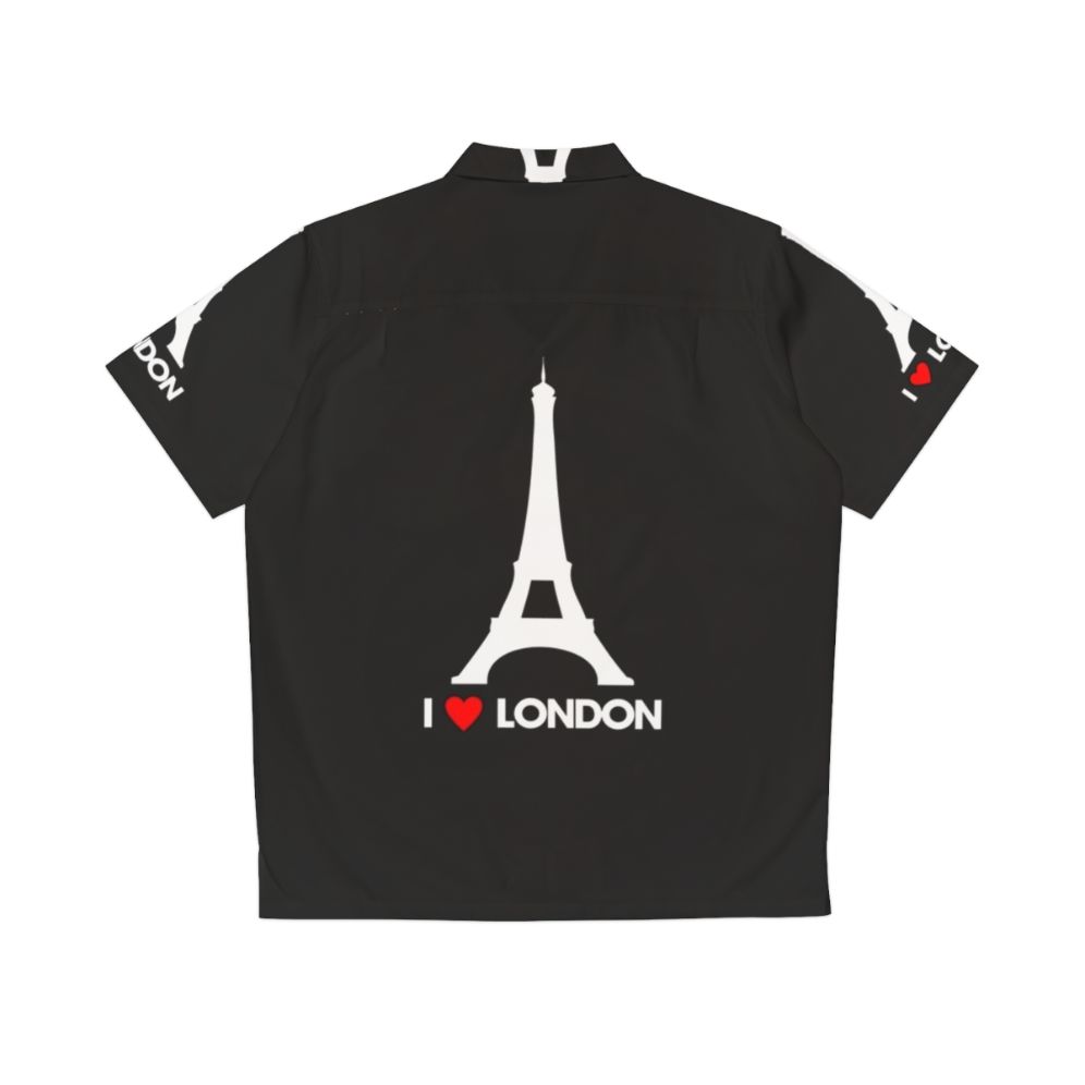 Funny London Eiffel Tower Hawaiian Shirt - Back