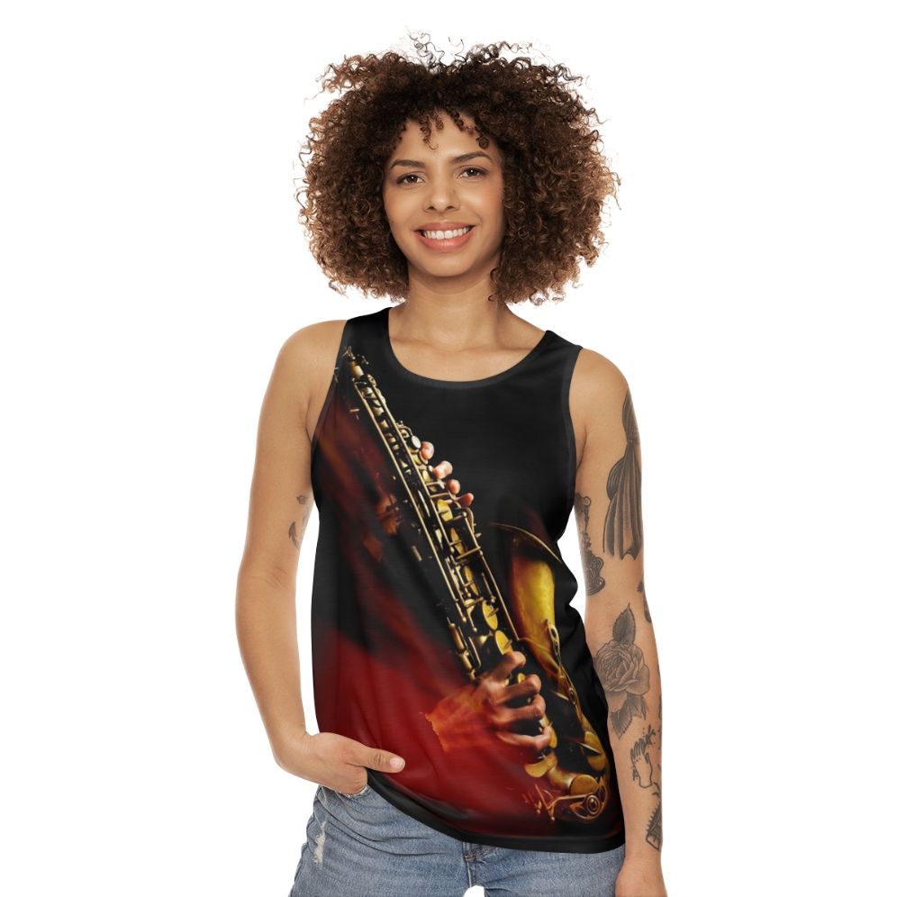 Saxophone Alto Unisex Tank Top - women