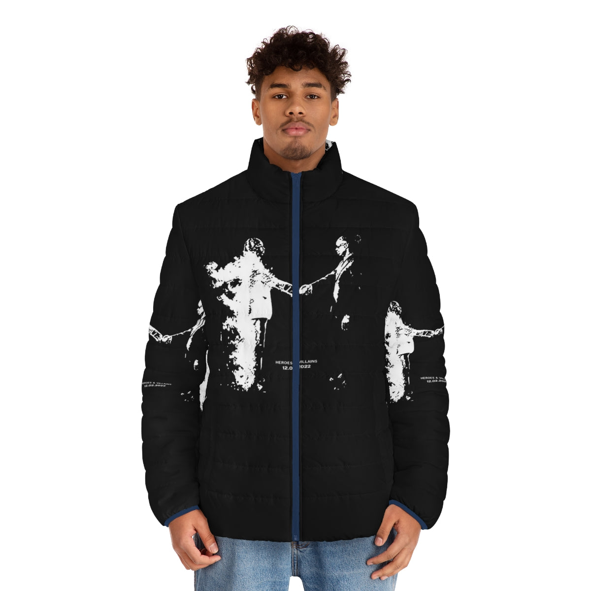 Metro Boomin Heroes and Villains Puffer Jacket, featuring stylish urban fashion - men front