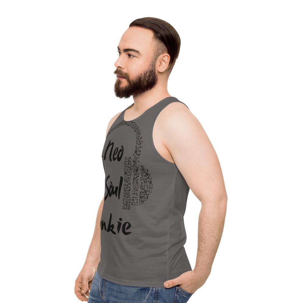 Neo Soul Junkie Headphones Unisex Tank Top - men side